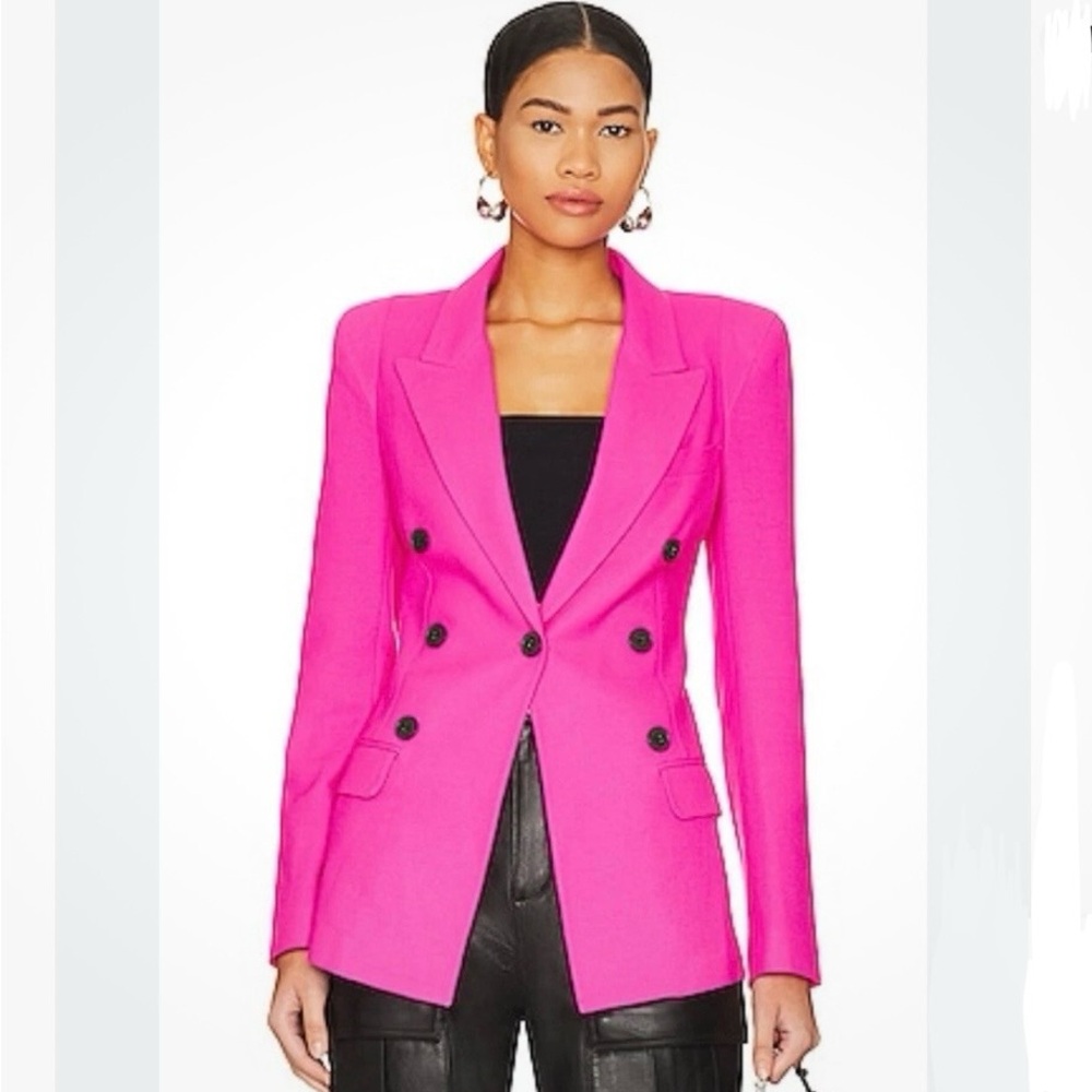 Smythe Not a Db Pagoda Blazer in Neon Pink